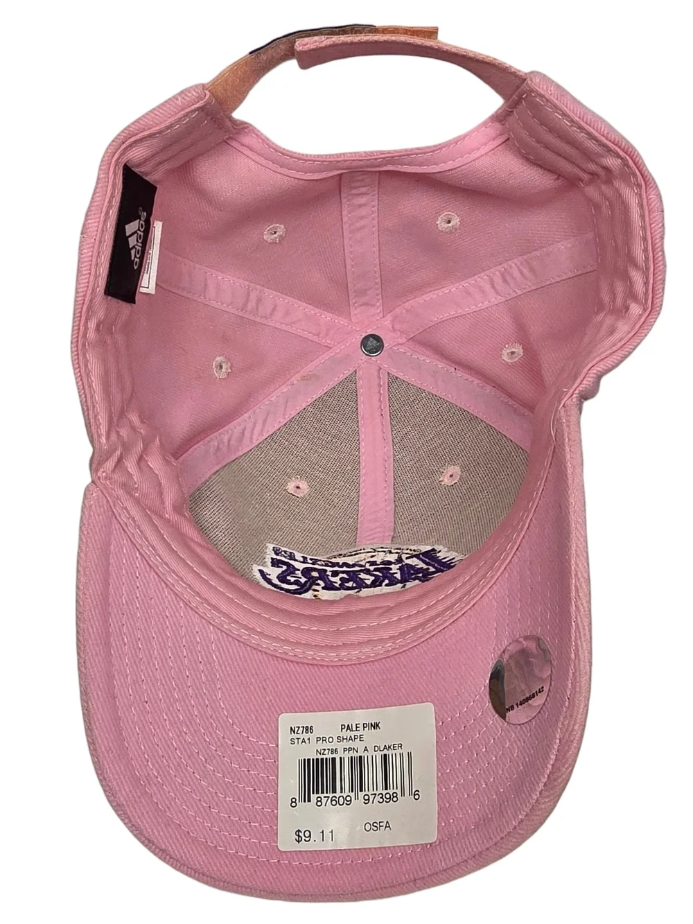 Adidas Los Angeles Lakers Womens Pink Strapback NBA Hat Cap New
